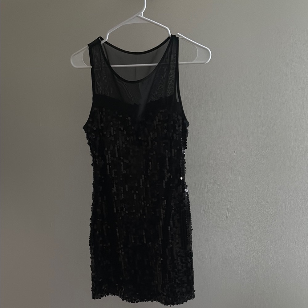 Elegant Black Sequin Dress